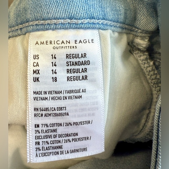 AE Next Level Stretch Hi-Rise Jegging Fresh Bright Size 14 NWOT - Picture 4 of 4